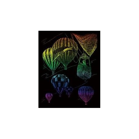 Scrappfolie Rainbow Hot Air Balloons