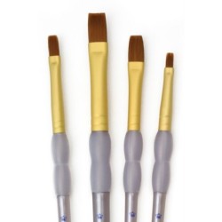 Penselen-set brown taklon 4st RCC238