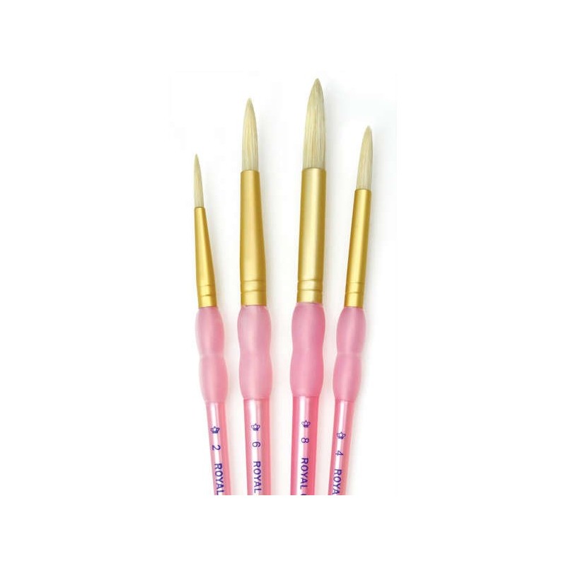 Penselen-set bristle rond 2-4-6-8