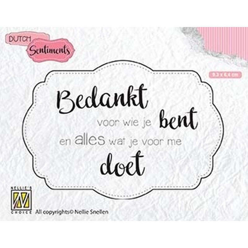 Clear stamps Bedankt voor wie je bent