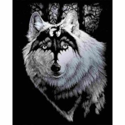 Scrappfolie Zilver Dragon Wolf