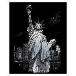 Scrappfolie Zilver Statue of Liberty silf34