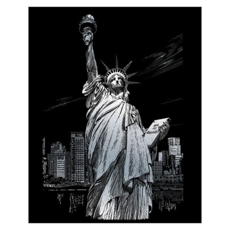 Scrappfolie Zilver Statue of Liberty silf34
