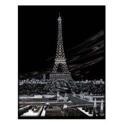 Scrappfolie Zilver Eiffel Tower