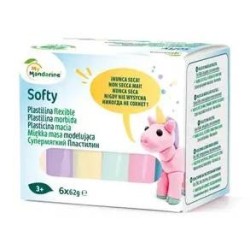 Softy plasticine pastel 6x62g