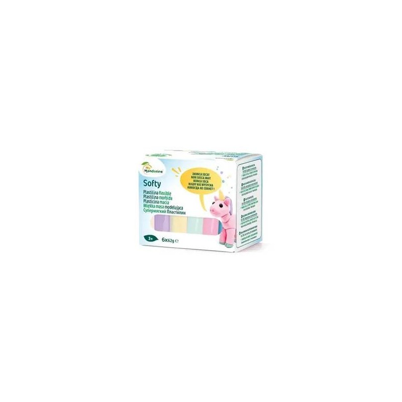 Softy plasticine pastel 6x62g