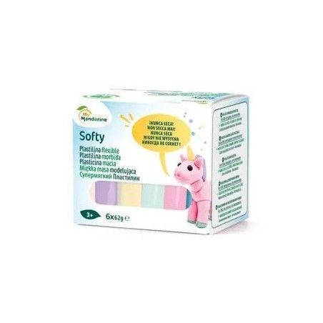 Softy plasticine pastel 6x62g
