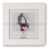 Houten kader 14 x 14 cm wit met glas
