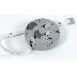 Rolcentimeter clip150 cm schaapjes GREY DMC
