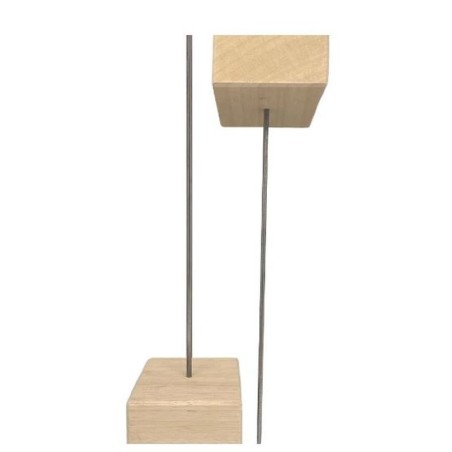 Houten sokkel/metalen staaf/30cm