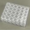 Opbergdoos met 30 ronde doosjes  transp.