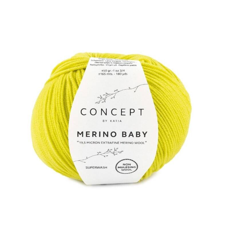 MERINO BABY 154 fel limoen groen 50gr. MERINO BABY 154 fel limoen groen 50gr.