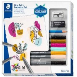 Design journey line art & botanical set