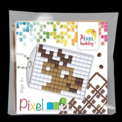 Pixelhobby medaillon startset Rendier/wit