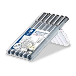 pigment liner fineliner - Box 6 st (4 + 2)