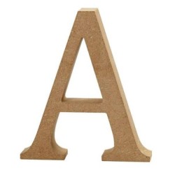 Houten letter 'A' 8cm hoog/1,5cm dik