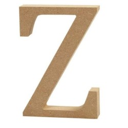 Houten letter 'Z' 8cm hoog/1,5cm dik