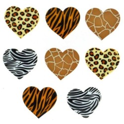 Buttons DRESS IT UP safari hearts