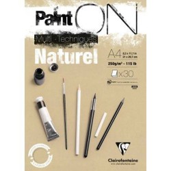 Tekenblok Paint on A4 naturel 30 bladen 250gr