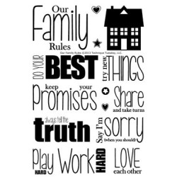 Clear Stamps Our Family Rules
