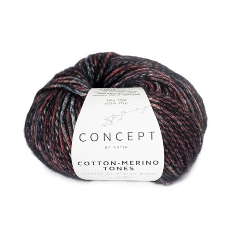 COTTON-MERINO TONES 301 rojizos/negro 50