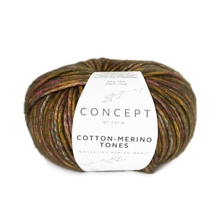 COTTON-MERINO TONES 306 tostad/fucsia/verdes 50
