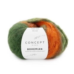 BOHEMIAN 203 Groen-Oranje-Kauwgom roze 50