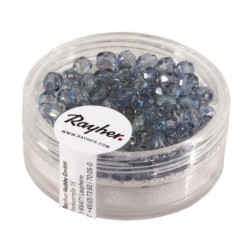 Glas-facetkr.4mm 100 st iris.blauwgrijs