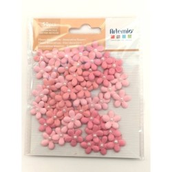 RECYCLED COTTON PINK LARGE FLOWERS