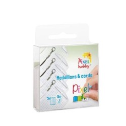 Pixelhobby Set van 5 medaillions &  5 color cords