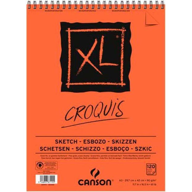 Schetsblok CANSON A3 90g/m2 /120vel Schetsblok CANSON A3 90g/m2 /120vel