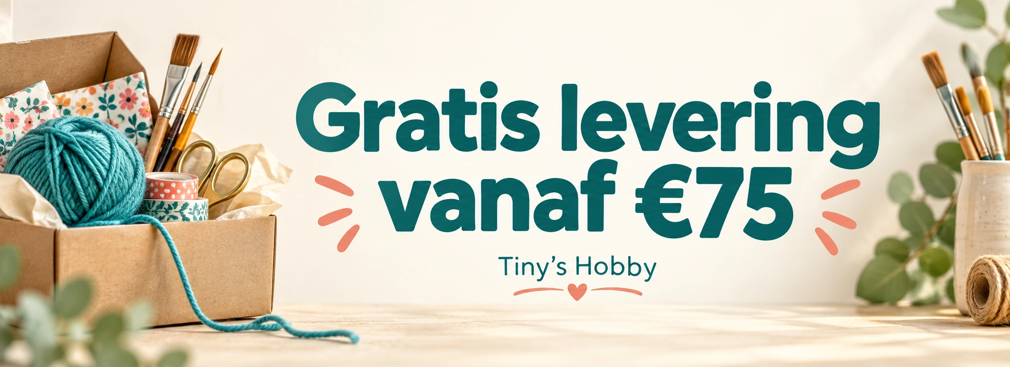 Bij een besteding van 75 € leveren we gratis.